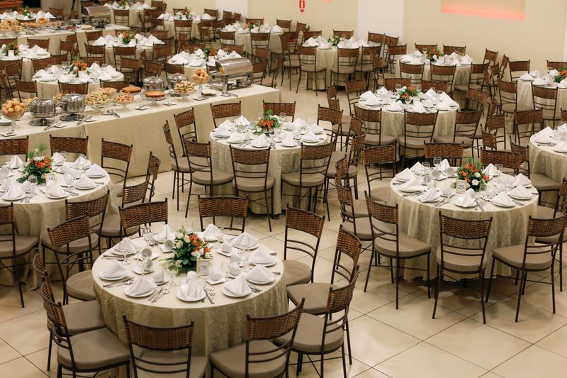 Giordanos catering setup at corporate event